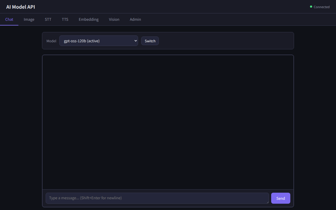 AI Model API screenshot